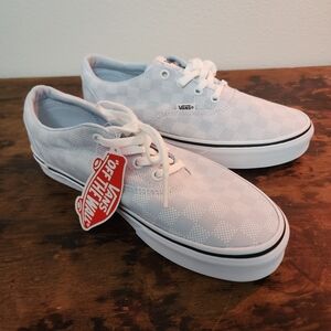 Vans Doheny Womens SZ 8 Checker Dot light blue Sneakers